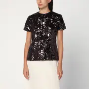 [Prada] Plum-coloured sequin sweater 38 IT Purple