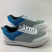 PGM Women/Girl's Breathable Lightweight Golf Shoes White/Blue Size 5