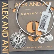 NEW NWT Alex and Ani Numerology Nine Charm Bracelet