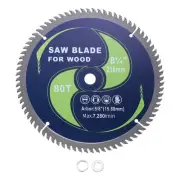 Circular Saw Blade - [8-1/4" x 80 Teeth x 5/8 Arbor] with Washer Adapters