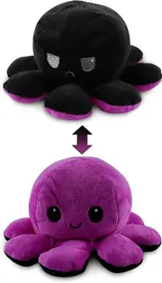 Reversible Octopus Plush Toy, Octopus Plush Toy, Double Sided Octopus Plush Toy, Cute Reversible Octopus Plush Toys, Mood Octopus Plush Toy,2024 Ping