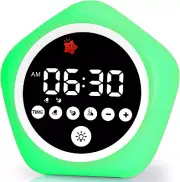Kids Alarm Clock Ok to Wake with Green Light Red Toddler Sleep Training For