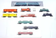 Marklin AC HO USA TEXAS PACIFIC GM EMD F7 LOCOMOTIVE & Full GOODS WAGON SET MIB!