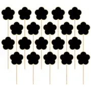 20 Pcs Small Blackboard Insert Garden Markers Signs for Plants Wood