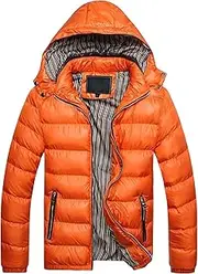 [PHJTOMK] Mens Winter Jacket Men Lightweight Quilted Hooded Puffer Jacket Packable Warm Down Bubble Coats (Big & Tall)