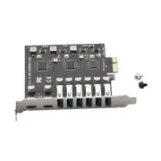 Expansion Card PCIE to 8-Ports USB3.2 Gen1 Controller Type-C 5Gbps Converter