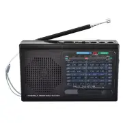 BRAND NEW Supersonic SC-1080BT 9-Band Radio w/ Bluetooth/USB/MicroSD-In, Black