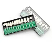 ESELECT Polishing Buffing Bit Set, Compatible with Dremel and Other Rotary Tools and Drills, 2.35mm Shank - 12 Piece Set