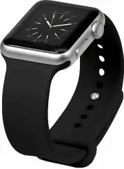 NEW NEXT Silicone Sport Band Watch Strap for Apple Watch 42mm Black WESC04201