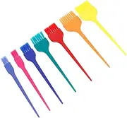 Mikinona 7 Set Wet Hair Brush Comb Set for Barber Salon Dyeing Diy Coloring Random Color