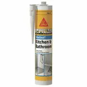 Sika 300ml White SikaSeal Kitchen And Bathroom Silicone Sealant
