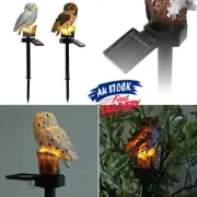Owl Solar Powered Outdoor Ornament Lawn Waterproof LED Garden Light Novelty Lamp