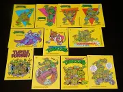 1989 TOPPS TEENAGE MUTANT NINJA TURTLES (TMNT) 11 STICKER COMPLETE SET