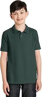 [Port Authority] Youth Silk Touch Polo. Y500 Dark Green XL