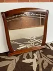Villa Manin Walnut Large Mirror with decorating engrave Made in Italy