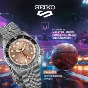 Seiko 5 Sports GMT SSK043K1 Salmon Dial Asia Limited Edition Automatic Watch