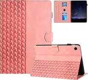 Case for Samsung Galaxy Tab A9 Plus / A9+ 11 Inch 2023 (SM-X210/SM-X215/SM-X216) Premium PU Leather with Magnetic Clasp and Card Holder, Shockproof Multi-Angle Adjustable Bracket Auto Wake/Sleep Pink