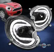 Fit 2007-2013 Mini Cooper SwitchBack LED Tube Projector Headlight Headlamp Black (for: Mini)
