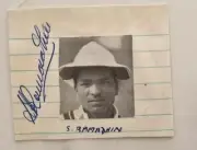 SOMNY RAMADHIN WEST INDIES CRICKET SIGNED AUTOGRAPH BOOK CUT 1950s