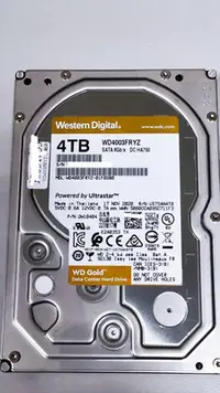 在飛比找Yahoo!奇摩拍賣優惠-WD 威騰 WD4003FRYZ 4TB 金標 企業碟 25