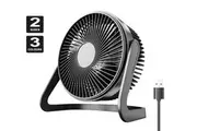 Vivva Portable Mini USB Cooling Fan 360 Rotation Small Desktop Cooler Quiet Personal(Black/4 inch)