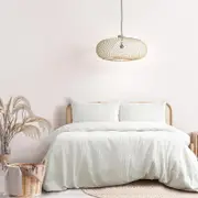 Ardor Boudoir Bondi Embossed Queen Bed Quilt Cover Set - White