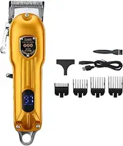 Digital Display High-Power Barber Home Electric Oil Head Clippers Professional S ling Gold
