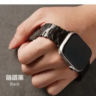 【ALL TIME 完全計時】Apple watch Series 9/8/7/6/5/4/3/2/1/SE/Ultra沛納海半圓切鈦錶帶(輕巧鈦)