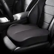 Car Seat Booster Cushion Raised Cushion Driver's Seat Thickened Memory Foam Breathable Auto Height Seat Protector Protection Mat Black