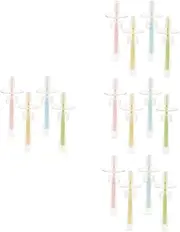 Healeved 4sets Baby Toothbrush with Suction Base Toddlers Oral Cleaner Silicone Brush for Infants 4pcs*4