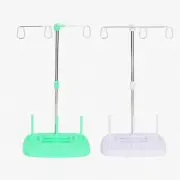 ThreadMaster Duo: Double Metal Spool Stand with Steady Base for Domestic Sewing