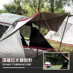 【Outdoorbase】歡樂家庭帳 23069(一房一廳帳篷 隧道帳 黑黑帳 戶外 露營 逐露天下)