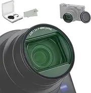 JJC UV Filter for Canon PowerShot G5 X II G7 X Mark III II Sony ZV-1 RX100 VII VI V Camera,19 Layers Mulit-Coated Ultra Slim UV Ultra Violet Filter Includes Metal Lens Cap and Filter Case