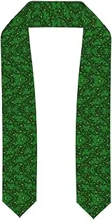 [SKKNT] Background St Patrick'S Day Glitter Print Graduation Shawl Stole For Academic Commencements Honor Sash Congratulations Gift
