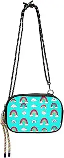 Red Strawberries Green Leaves Women Handbag Mini Purse with Adjustable Rope Strap, Small Cross Body Purse