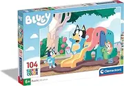 [Clementoni] 27171 Bluey Supercolor Bluey-104 Pieces-Jigsaw Puzzle for Kids Age 6-Made in Italy, Multi-Coloured
