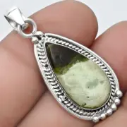 Natural Chrome Chalcedony 925 Sterling Silver Pendant Jewelry P-1511