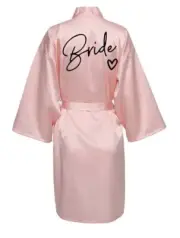 Pink bride robe