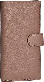 [Oak Leathers] Leather | Light Brown | Women And Men Checkbook Covers | RFID Blocked | Cards Slots | 1 ID Slot | 1 Pen Holder | Multipurpose