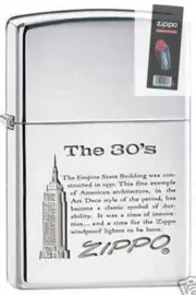 Zippo 7883 empire state building 30s DISCONTINUED - Rare Lighter + FLINT PACK