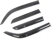 Window Visor Fit for Ford Ranger T6 SuperCrew 2011-2018 Ranger Wildtrak 2015-2022 Black Tinted Car Side Window Visor Guard Vent Rain Door Guard