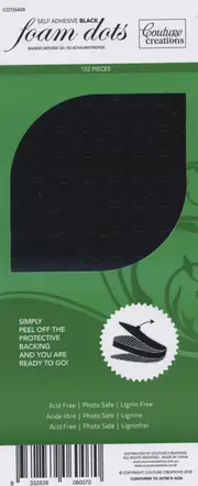 Couture Creations 3D Adhesive Foam Dots Black
