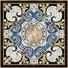 24" Black Marble Dining Side Table Top Pietra Dura Inlay Stone Furniture Decor