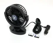 Universal Mini Black 12 Volt Cooling Turbo Fan Car/Truck Interior Dash Mount