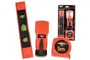 Arete Stud Detector, Magnetic Spirit Level & 5m Tape Measure Set Building Tools