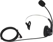 3.5mm Noise Cancelling Telephone Headset for Office Call Center Teleconferencing Black Monaural