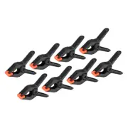 4 Inch Spring Clamps, 8 Pack Plastic Flexible Anti-slip Strong Clips, Black