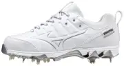 Mizuno Women's 9-Spike Swift 7 Metal Softball Cleats White NEW IN BOX Size 5.5