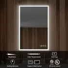Smart LED Bathroom Mirror with Dimmer, Defogger & Adjustable Light Colors