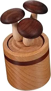 Cabilock Mini Wooden Aromatherapy Diffuser Mushroom Shaped Essential Oil Diffuser Air Freshener Aromatherapy for Office Home Decoration